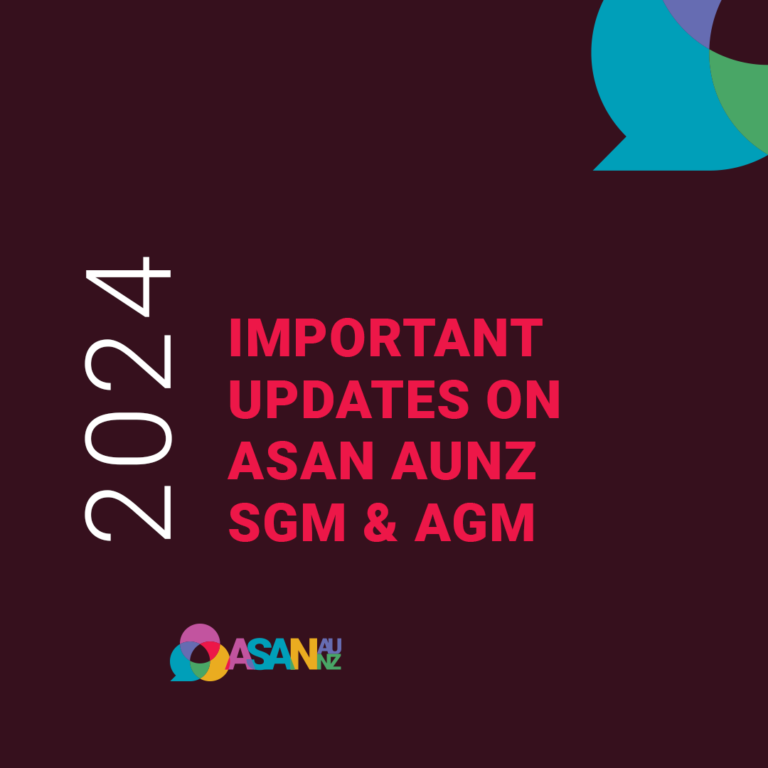 Important Updates on ASAN AUNZ SGM & AGM